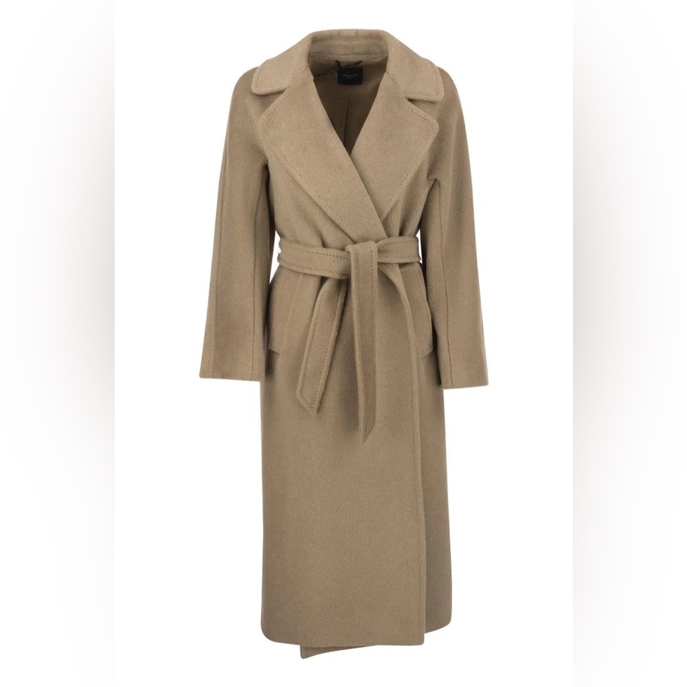 MAX MARA Wool, alpaca and mohair belted coat